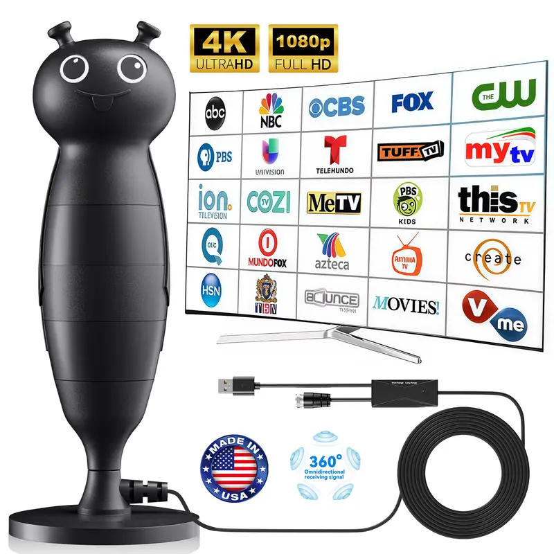 TV Antennas, HD Digital Antenna for Smart TV Indoor, Digital tv Antenna Indoor for Local Channels-Support for Type of HDTV Digital TV's, Easy Installation for Apartments, Long Range Coverage,  No Monthly Bill, Enjoy Local Channels