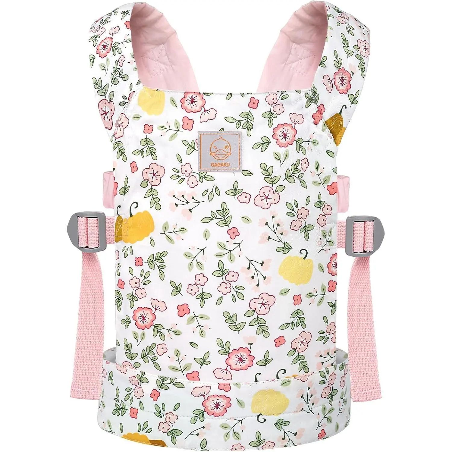 Baby Doll Carrier for Little Girls Toy Baby Carrier for Dolls Baby Doll Accessories for Toddlers Backpack Doll Swing Bassinet - Pink - Pumpkin Plum Blossom