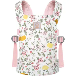 Baby Doll Carrier for Little Girls Toy Baby Carrier for Dolls Baby Doll Accessories for Toddlers Backpack Doll Swing Bassinet - Pink - Pumpkin Plum Blossom