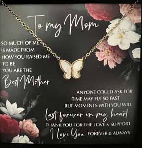 【Gift for Mom】 Trendy Women's Pendent Necklace. Graduation Gift, Gift for mom, daughter, friend, sister, with Message Card and Gift Box