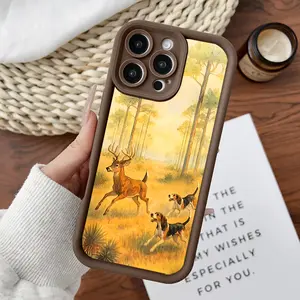 Softcase for iPhone11/12/13/14/15/16/17/promax/x/xs/xr/xsmax CaseDeer Hunting Scene Anti-Fall Shockproof Protective Slim Cover, Accessories, Smartphone, Cellphone