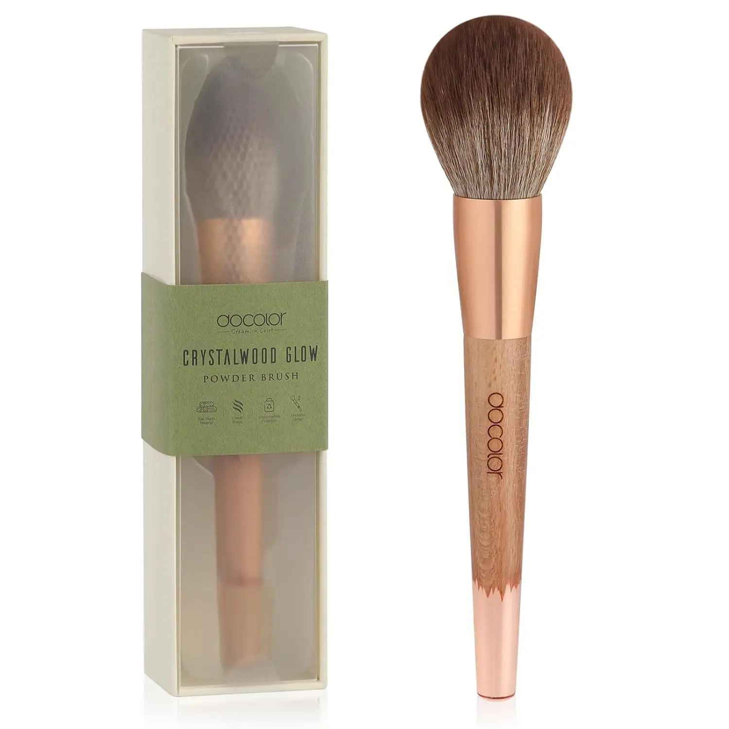 docolor Multitask Makeup Brush, For Powder, Blush & Bronzer, Face Make up Brush Blush Brush Synthetic Bristles, Large Fluffy Powder Brush, For Loose & Pressed Powder Gift Box