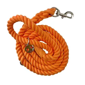Rope Dog Leash - Clementine Orange