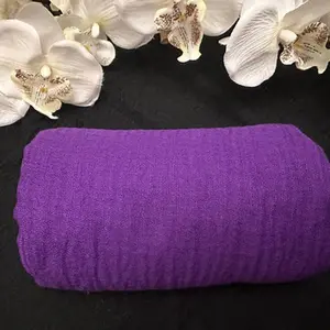 Crinkle Cotton Scarf | Violet - Comfortable Soft Fabric, Ideal for Cold Weather, Versatile Design for Everyday Wear