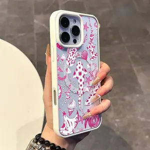 Chic Magnetic Case for iPhone11/12/13/14/15/16/17/promax Pink Marine World MagSafe Ready, Anti-Slip, Ultra Thin |   Aesthetic Touch for Daily Use