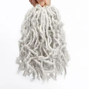 8 Packs Short Faux Locs Crochet Hair 120 Strands 12Inch Soft Locs wavy Dreadlocks Crochet Braids Natural Black Pre-Looped Crochet Hair for Women (Silver, 8 Inch (Pack of 10))