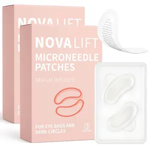 Biodancee Micro Eye Patches, Under Eye Patch for Puffy Eyes and Dark Circles, Smile Line Patches, Forehead Hydrating Anti-Wrinkle Masks for Women, 2 Boxes (3 Pairs Each)