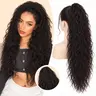 【Hot】BOO HAIR Women's Thick Density Synthetic Claw Clip Ponytail Extension - 30-in Soft Curl Waves, Black Brown, Adjustable Strap, Clip & Go Drawstring, Premium Silky Fibers, Casual & Party Hairstyles, Easy Application, Drawstring Ponytail Extension