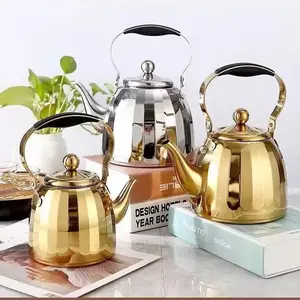 Stainless Steel Tea Pot with Filter, Vintage Style, Detachable Filter, Commercial/home Use, Perfect for Loose Leaf Tea, Coffee, Restaurant, Tea Kettle
