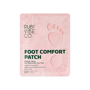 [RUBY VIBE CO] 1 Pair Foot Comfort Patches for Moisture and Soothing Relaxation, Softening Care 10 Pairs per Box