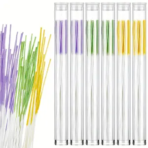 60pcs Ear Hole Cleaning Tools - Ear Thread, Cleaning Paper, Plastic Tube Storage | Complete Ear Care Kit Earwax Cleaning Kit