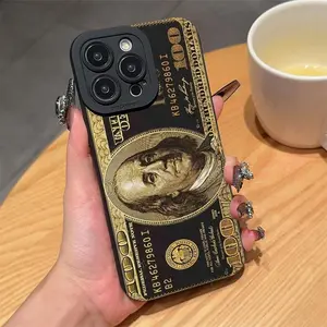Money Pattern Phone Case Casing, Fashion Phone Protective Cover, Phone Accessory Compatible with iPhone 11 12 13 14 15 16 17 Pro Max