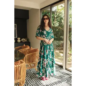 Tea Garden Maxi Wrap Dress