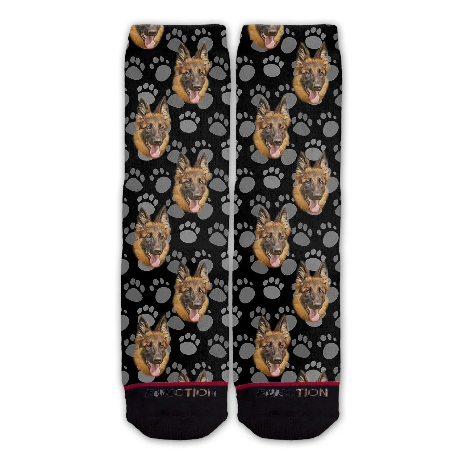Function - German Shepherd Dog Face Fashion Socks Pattern