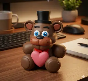 FNAF Freedy Fazbear Valentines Edition Figurine | Five Nights at Freedy's Gift | Desk Ornament