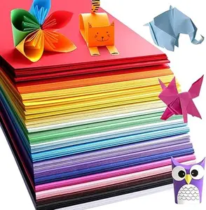 Origami Paper, Pack of 200 Sheets - 20 Vivid Colors - Double Sided - 6 Inch Square, Easy Fold Paper for Kids Adult Beginners Training Arts & Crafts Projects.