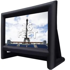 movie projector screen Inflatable Projector Screen for Outside, Outdoor Blow up Movie Screen Support Front/Rear Projection for Family Movie Nights,Parties and Outdoor Entertainment Audio springtok Portable
