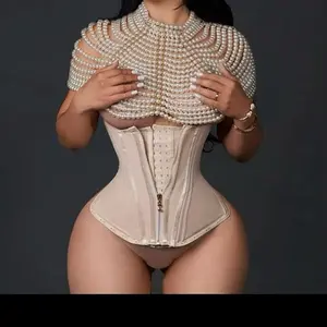 Shapewear Women's Double Compression Waist Trainer with Hook and Zip Contour for Flat Tummy Control and Workout Enhancement - Womenswear, SIZES UP TO 4x Ava