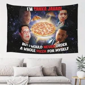 1pc of Sal Vulcano - I'M Tanka Jahari, But I Would Never Order a Whole Pizza for Myself. A Fun Wall Hanging Tapestry for Wall Decoration, Perfect for College Dorm Rooms, Comes with a Free Installation Kit