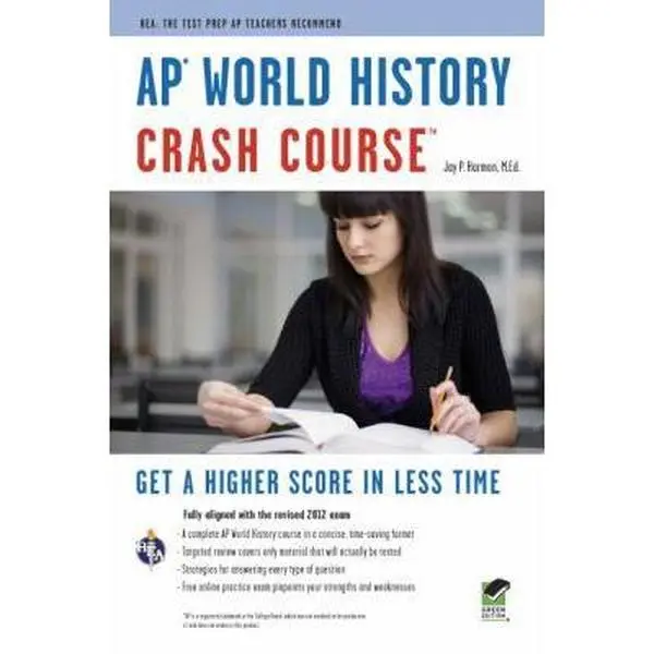 USED Book - AP® World History Crash Course Book + Online (Advanced Placement (AP) Crash Course) by Jay P. Harmon (Paperback) - english