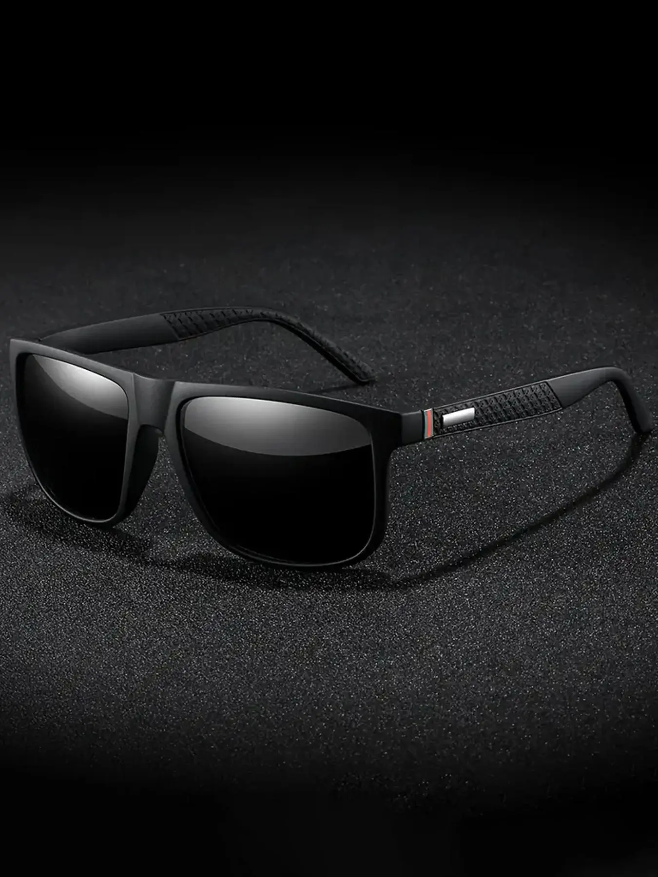 Unisex Simple Style Square Frame Sunglasses, Trendy Casual Polarized Sunglasses for Everyday Use, Fashion Accessories for Outdoor Activities