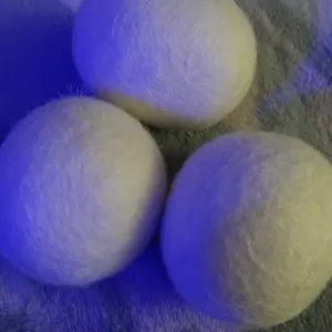 Wool Drying Ball, 3 Counts Reusable Wool Ball for Clothes Laundry, Anti Wrinkle Fabric Dryer Ball, Wool Dryer Wash Balls, for Laundry Room, Home Goods