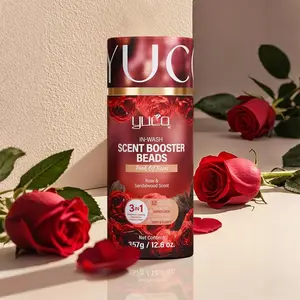 YUCO Scent Beads Laundry Natural,Ultra-Concentrated Two-Color Laundry Beads,Effective Fabric Deodorizer,Soften,Static Free,Microcapsule Technology Scent Lock Fresh Last 12Weeks(Rose Sandalwood,12.6OZ)