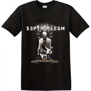 Men's & Women's Vintage Retro Street Fashion Hooligan SEPTICFLESH Unisex 100% Cotton T-Shirt, Soft, All Season Casual Streetwear Essential, All-Match All Season Style