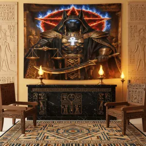 Home Decoration Anubis Patterned Tapestries, Fashionable Room Flags, Unique Wall Art In Living Rooms And Bedrooms, Suitable As Gifts For Teenagers And Adults