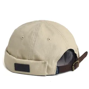 Men Women Dome Melon Skullies Beanie Cap Fashion Vintage Brimless Landlord Hat Streetwear Hip Hop Docker Caps Unisex Skullcaps