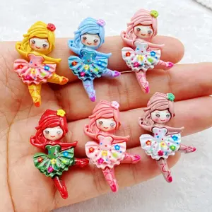 10-Piece Resin Cute Ballet Girl Decor Set, Cartoon Fairy Princess Statue, Collectible Figurines, Decorative Figurines, DIY Craft Accessories, Home Decoration, Collectible Room Decor, Valentine's Day, Christmas