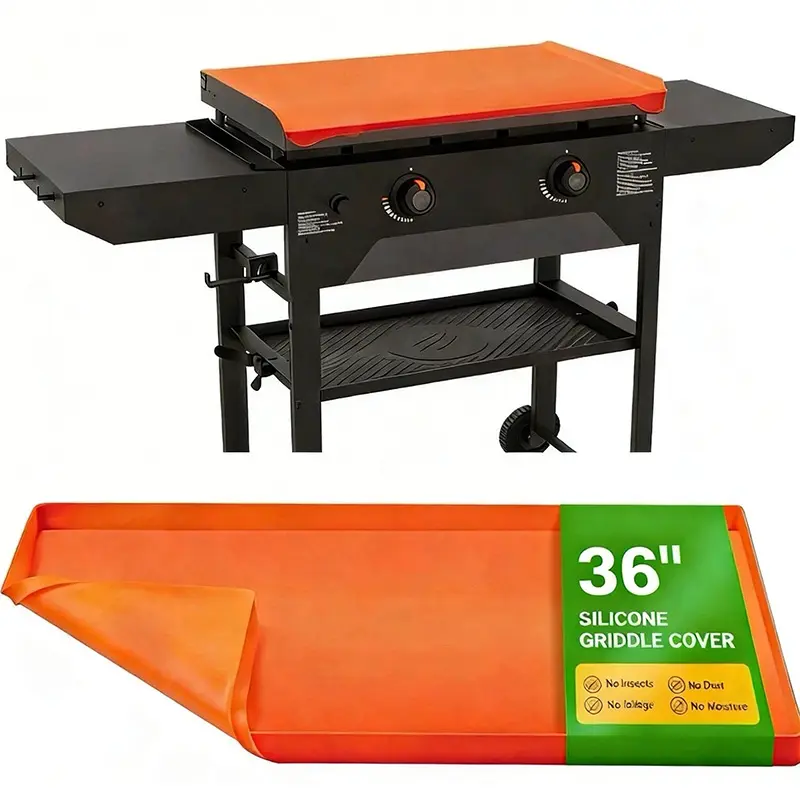 36" Silicone Griddle Mat for Blackstone 36 Inch Grill, Heavy Duty Food Grade Silicone Griddle Cover, Protect Your Grill from Dirt & Rust All Year Round