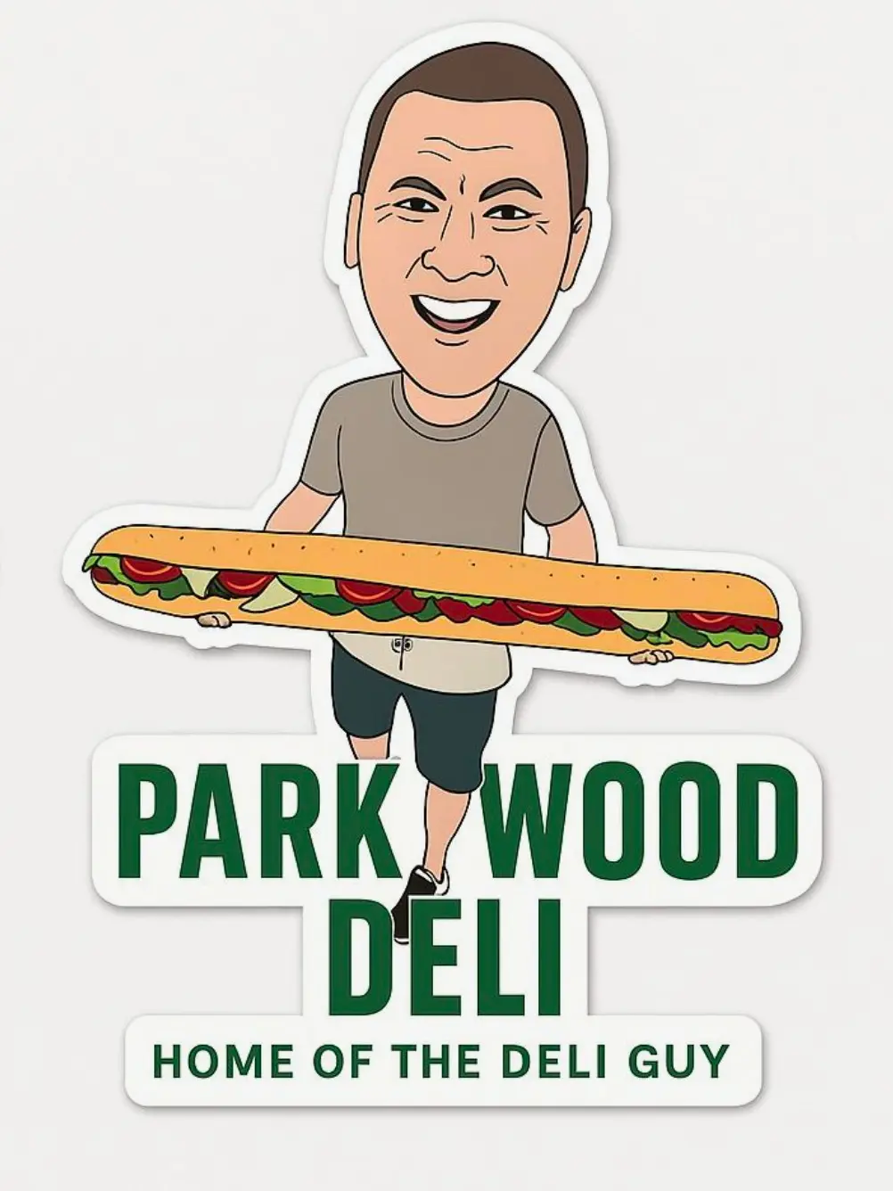 "Home Of The Deli Guy" sticker pack of four