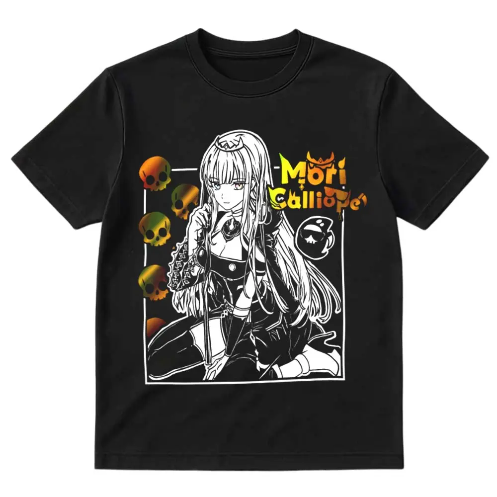 The  Mori Calliope Hololive EN T-shirt, Hololive EN Advent Shirt, Vintage Game Shirt, Gaming Legend Apparel, Manga-Inspired Action Wear