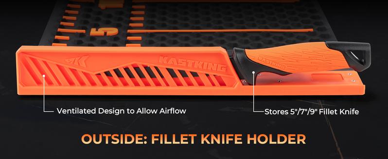 KastKing EZ Fillet Fish Fillet Mat, Anti-slip Texture With 25" Integrated Ruler, Extended Dimensions, Easy to Clean Material, Portable Storage, Fish Cutting Board