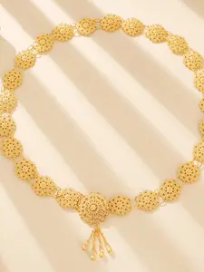 Elegant Women's Waist Belt with Rhinestones, Faux Pearls Design, Casual Style for All Seasons, Perfect for Parties & Daily Wear, Rhinestone Decor Belt