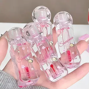 Set of 4 Honey Moisturizing Color-Changing Lip Oils, Hydrating Lip Gloss, Brightening Lipstick, Nourishing Lip Balm