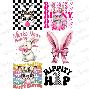 Bunny Babe Mini DTF Transfer Gang Sheet 24.5" Wide x 36" Long Direct To Film Trendy Vibrant Designs for Stylish Wardrobe