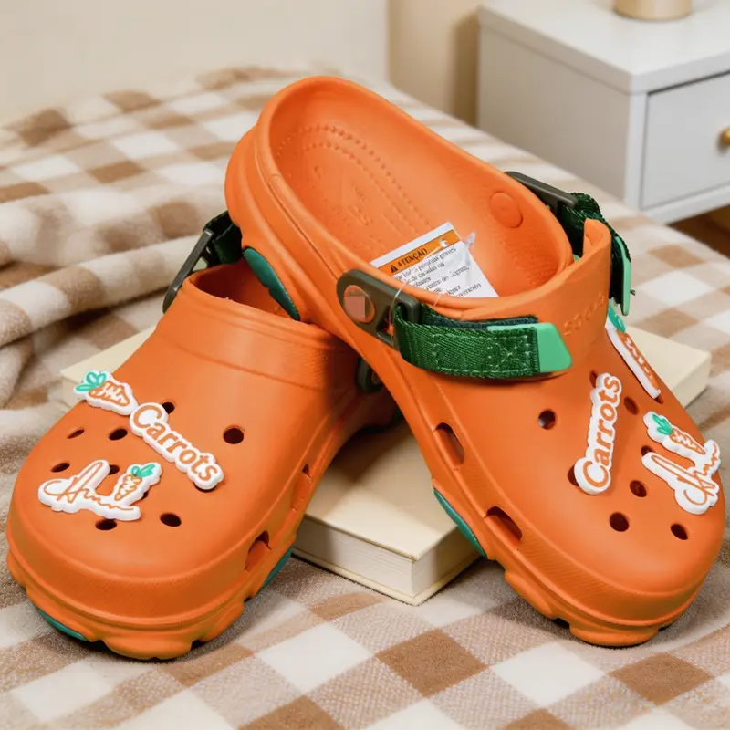 Trendy new "Classic Carrot" style beach sandals—outdoor beach footwear and fashionable closed-toe sandals