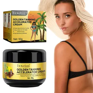 Fiovetani Golden Tanning Accelerator Cream - Indoor & Outdoor Tanning Lotion with Bronzer, Lightweight Formula (50g) Skin Care Body Care