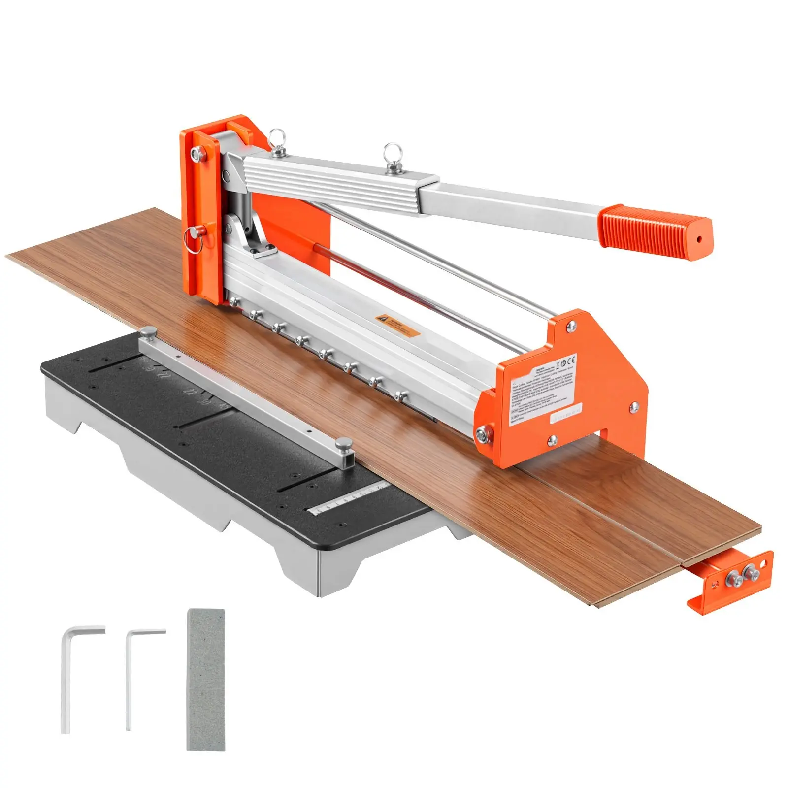 12-Inch Vinyl Floor Cutter With 16mm Thick Laminate Cutting Capacity, Upgraded Labor-Saving Aluminum Alloy Lever, Telescoping Support Plate, Cuts Engineered Wood, LVT, VCT, SPC, LVP, WPC, Ideal for Home Renovation and DIY Projects
