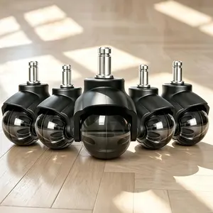 Office Chair Wheels, Heavy Duty 2 Inch Roller Chair Wheels for  Floors, Standard Stem 11 mm Universal Fit, Set of 5 Replacement Wheel Casters for Office Chair, Desk Chair, Dining Chair, Furniture