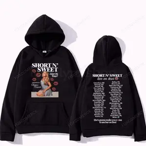 Black Sabrina Short N’ Sweet Tour Streetwear Hoodie