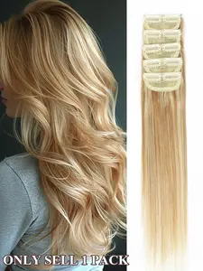 5pcs Mini Hair Extensions 12-18 Inches, 100% Real Human Hair, 2 Clips on Sewing in Hair Weft for High Volume Root Booster, Natural Looking Hair Pieces, Natural Wavy Hairpieces