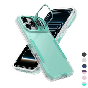 Lens Stand Case for iPhone 17 16 15 14 13 12 Pro Max Military-Grade Shockproof 2-in-1 Cover