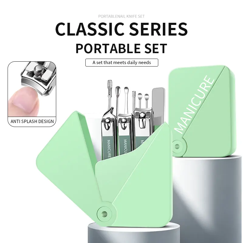 10 piece nail clipper set, high-end nail trimmer, wide mouth anti splash nail clipper ear scoop, personal care nail clipper set suitable for thick nails, beauty and personal care nails, ears and trimming essential DIY nail salon heavy-duty nail clippers
