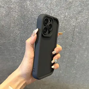 Solid Color Phone Case, Full Body Shockproof Phone Protective Cover, Phone Accessories Compatible with iPhone 15 14 13 12 11 Pro Max, Casing