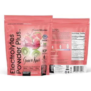 Electrolytes Powder Plus (100 Servings) Guava Kiwi Electrolyte Powder, Zero Calorie, Keto, 0 Sugar, No Maltodextrin, 1000mg Potassium, 120mg Calcium, 120mg Magnesium
