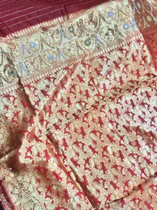Afghani Traditional Shawl-e-Nikah | Shawl-e-Aroos | Banarasi Pink Wedding Shawl for Shirni Khori & Bridal Events