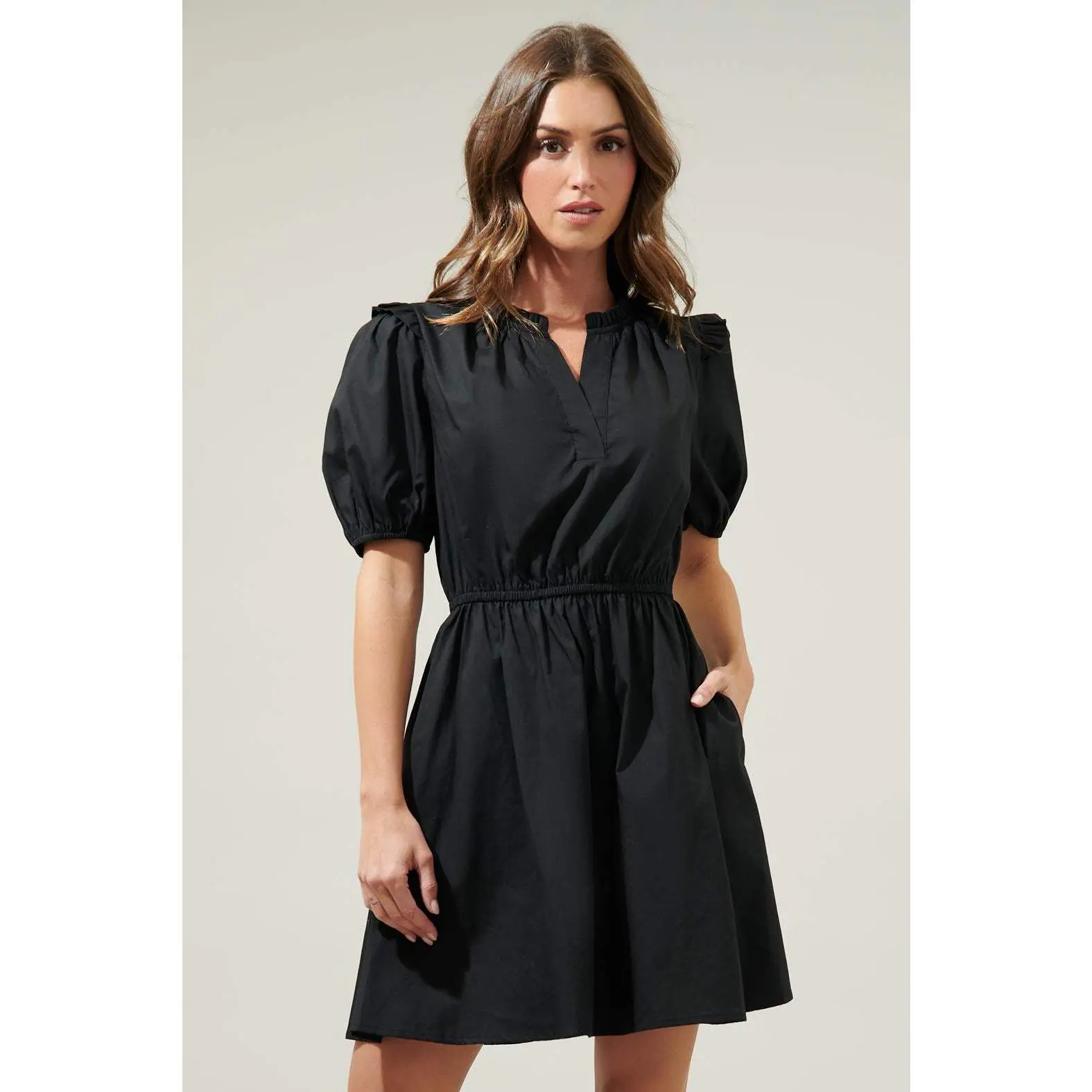 Candice Love Poplin Short Sleeve Mini Dress
